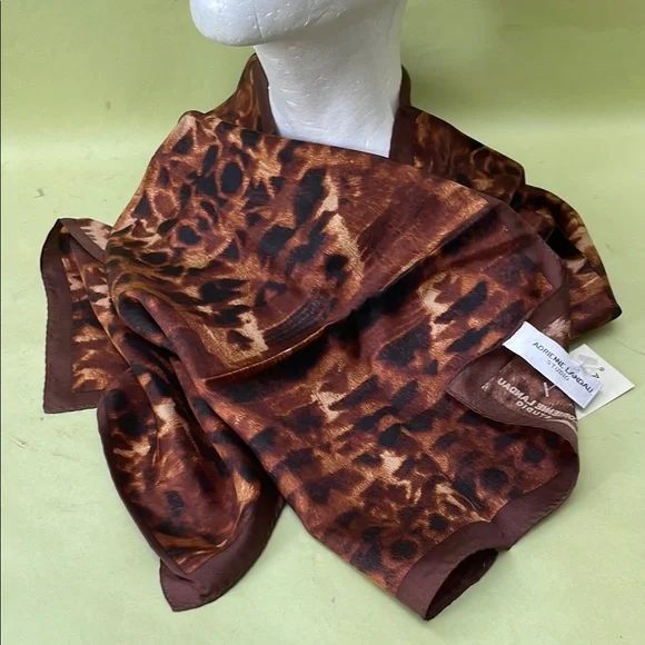 Vintage multicolored Adrienne Landau silk scarf